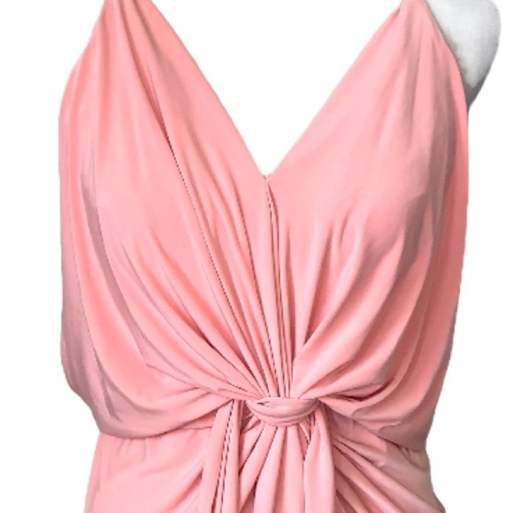 Misa Domino Front Tie Peach Pink Size XS - Picture 2 of 7